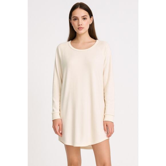 James Perse Women’s Long Sleeve Tunic Dress – Cream / Off-White – Size 3 (Large) - Picture 1 of 9